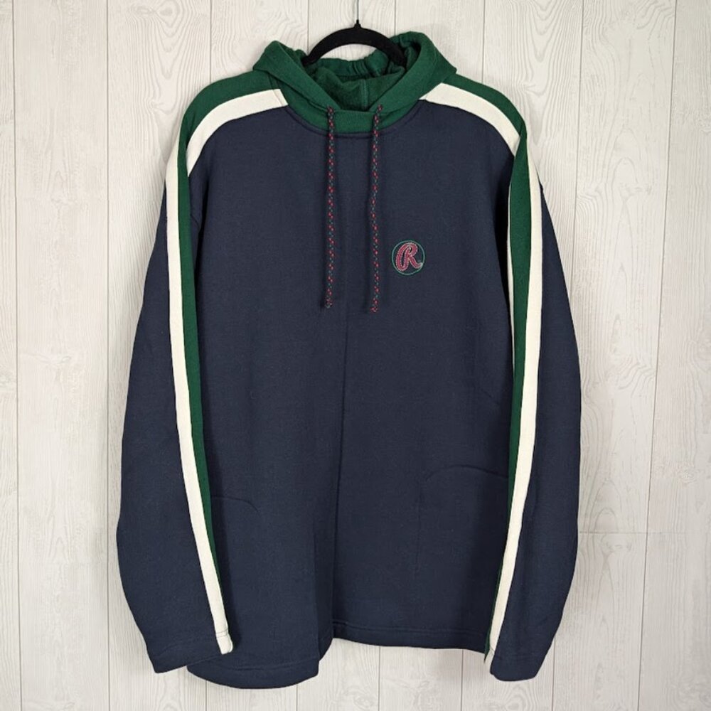 Rawlings Hoodie Sweatshirt Men's Size Large Navy Blue Green White New With Tags